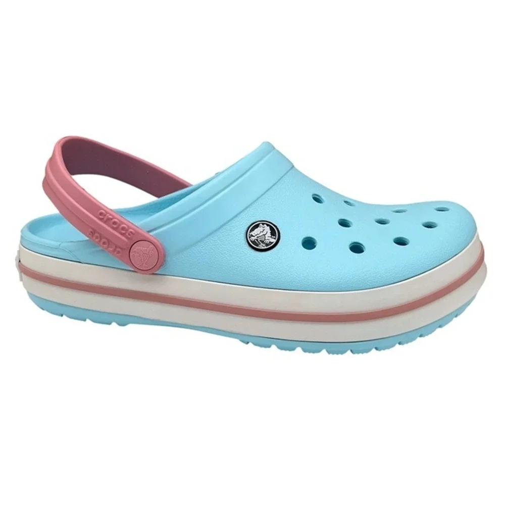 Crocs Bayaband Youth Big Girls Slip-on Clogs Size 6 (J6) Sky Blue Water Friendly
